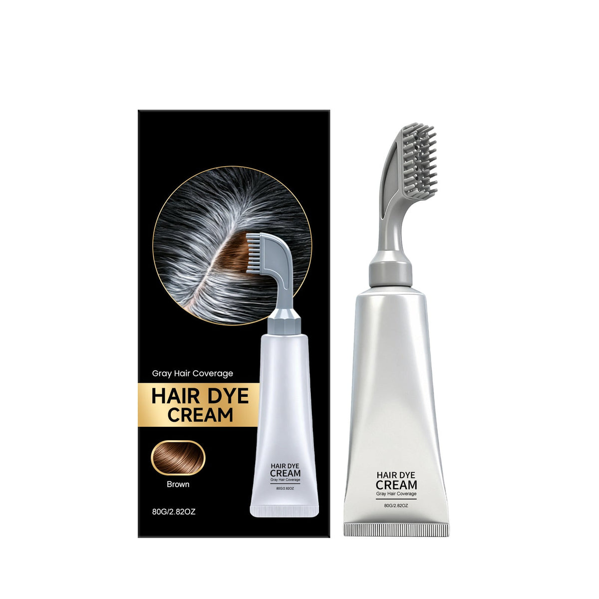 Precision Comb Gray Coverage Hair Dye Cream