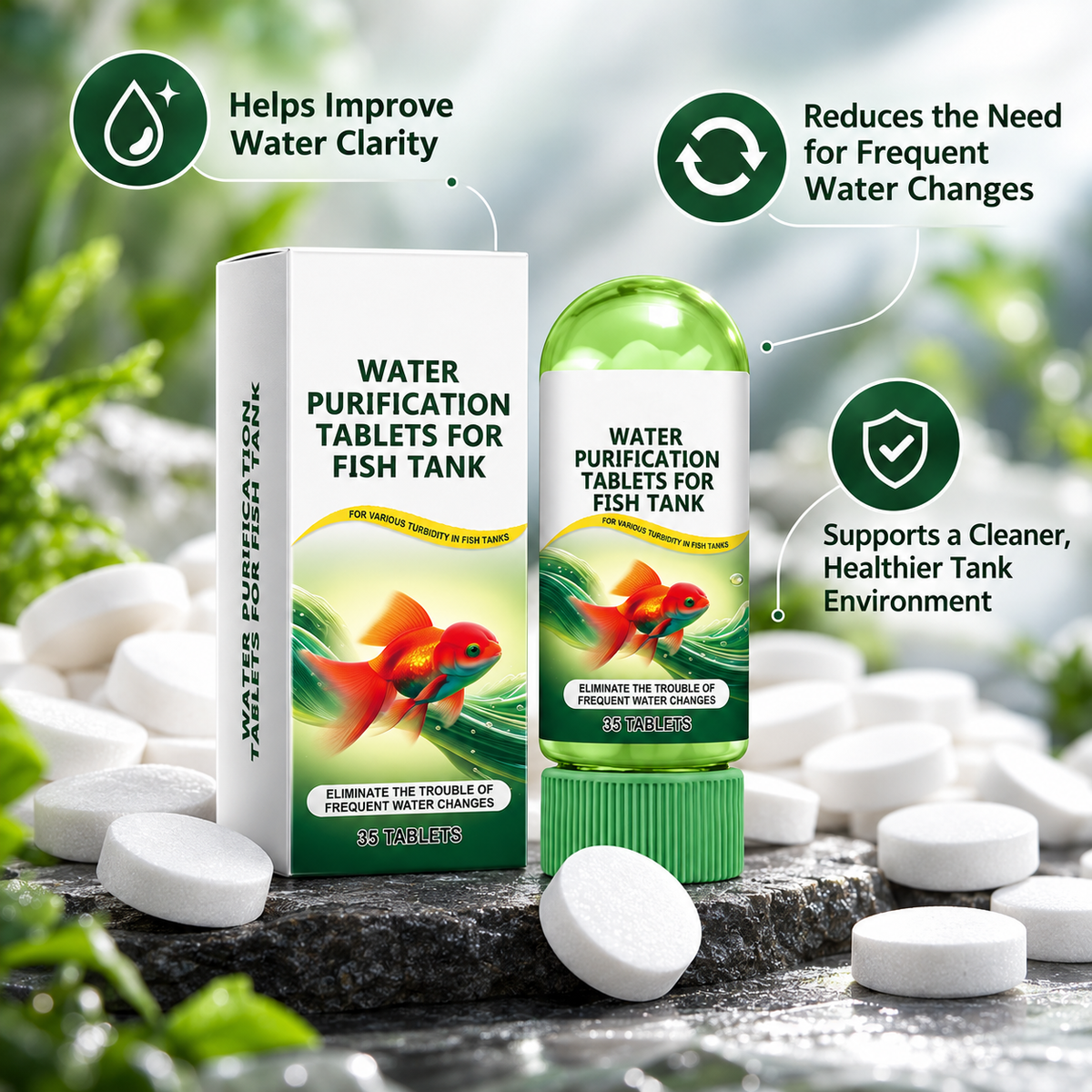 Aquarium Water Clarifier Tablets