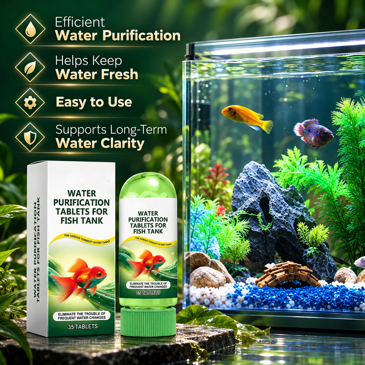 Aquarium Water Clarifier Tablets