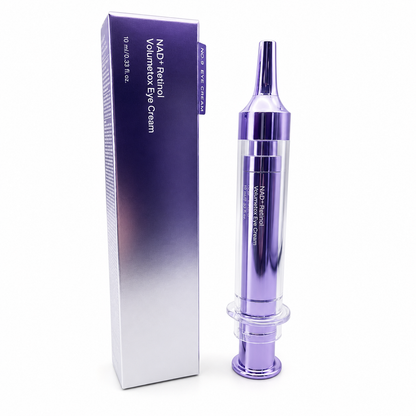 NAD+ Retinol Volumizing Eye Cream – Targets Dark Circles, Puffiness, Crow’s Feet & Fine Lines with 50 Peptides, 4% Niacinamide and Ceramide, 0.33 fl oz