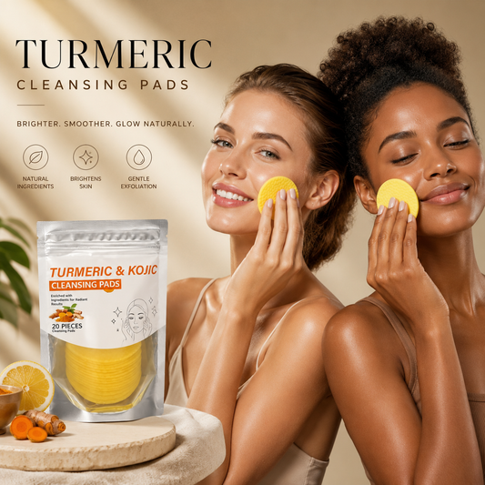 Turmeric & Kojic Radiance Cleansing Pads – Gentle Facial Cleansing & Exfoliating Pads