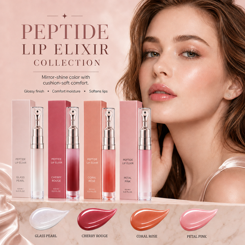 Peptide Lip Elixir – Hydrating Glossy Lip Serum for Plump, Smooth & Soft Lips
