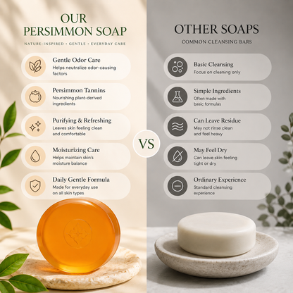 Japanese Persimmon Deodorizing Soap – Fresh & Gentle Daily Body Cleansing Bar
