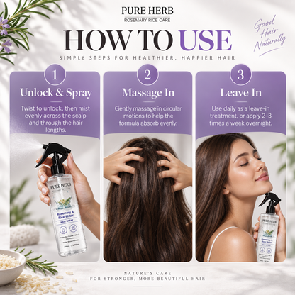 Rosemary & Rice Water Hair Growth Spray