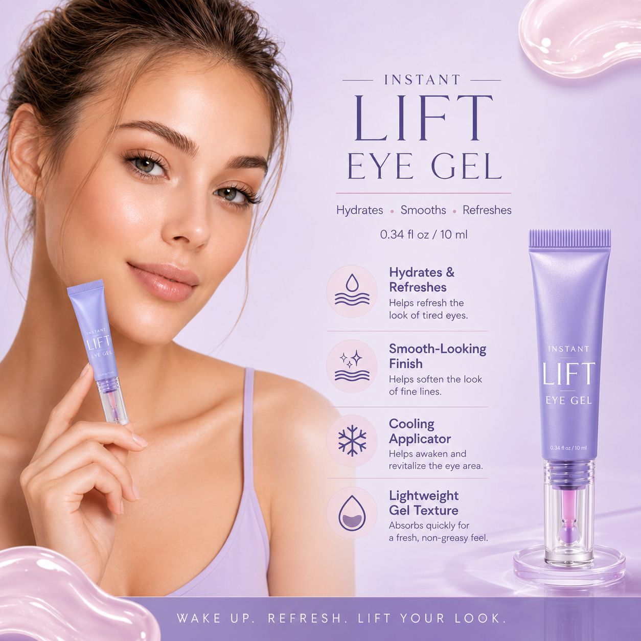 Instant Lift Eye Gel – Refreshes the Look of Puffiness, Dark Circles & Fine Lines