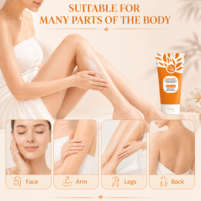 Orange Enzyme Exfoliating Gel for Face & Body – Deep Pore Cleansing Scrub, Removes Dead Skin & Blackheads, Brightening & Moisturizing Peeling Gel, 100g