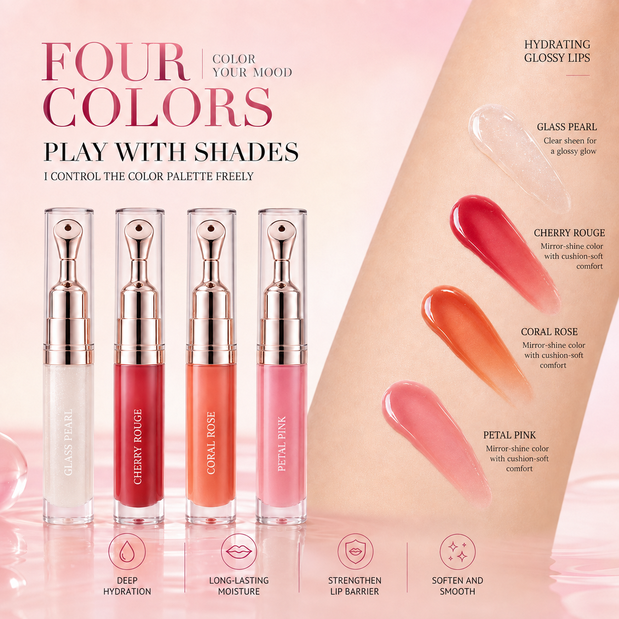 Peptide Lip Elixir – Hydrating Glossy Lip Serum for Plump, Smooth & Soft Lips