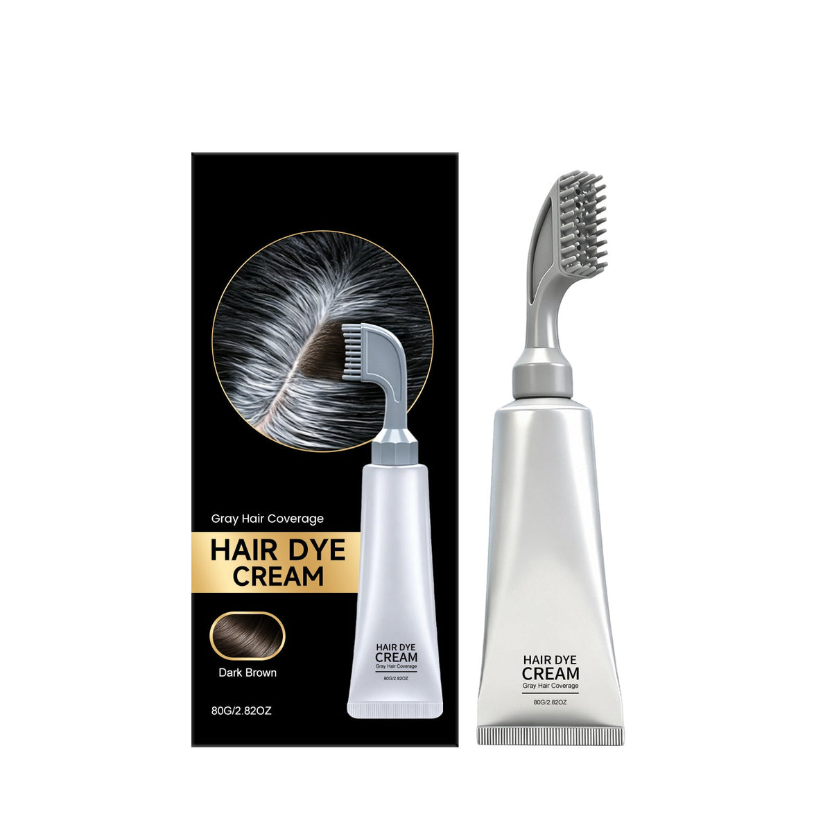 Precision Comb Gray Coverage Hair Dye Cream